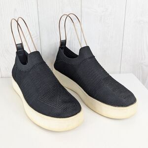 Steve Madden Women's Size 7.5 Beale Slip-on Sneakers Black with White Sole